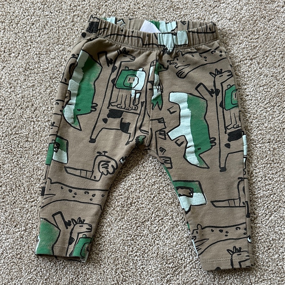Zara Kids Brown and Green Sweatpants